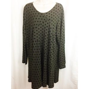 Comfy USA polkadot tunic top plus size 1X